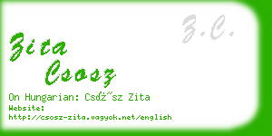 zita csosz business card